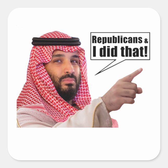 Adesivo Quadrado Republicanos e eu fizemos isso (Frente)