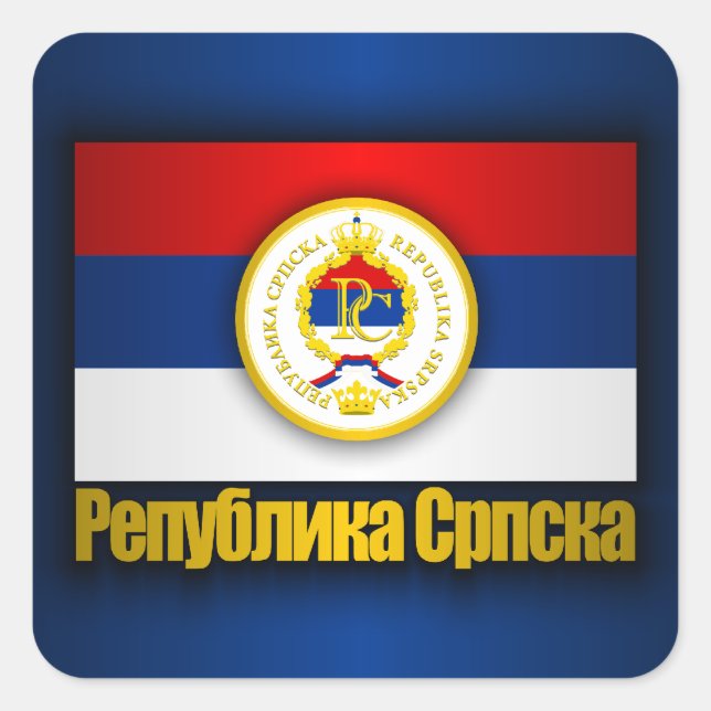 Adesivo Quadrado Republika Srpska (Frente)