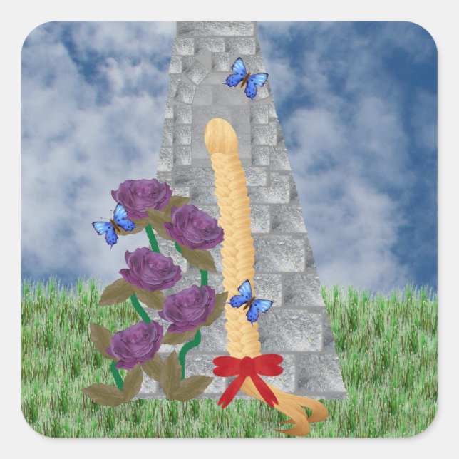 Adesivo Quadrado Repunzel Repunzel (Frente)