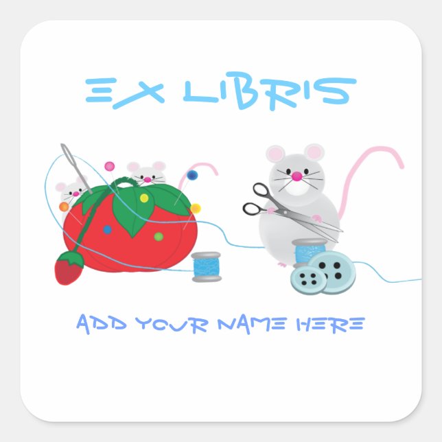 Adesivo Quadrado Reservatórios de terceiros de costura (Frente)