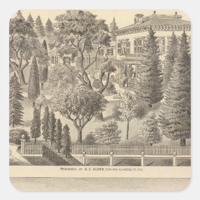 Adesivo Quadrado Residência Alden, Trato de Harmon (Frente)