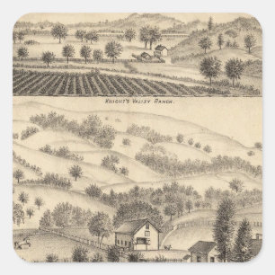 Adesivo Quadrado Residência de Joseph Alexander, Mendocino