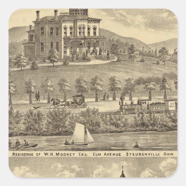 Adesivo Quadrado Residência de WH Mooney (Frente)