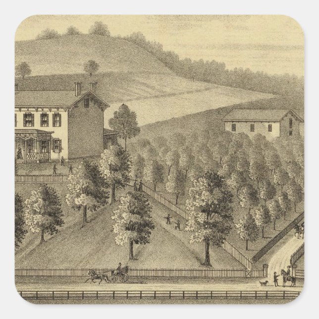 Adesivo Quadrado Residência de William Schrader (Frente)