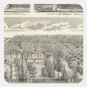 Adesivo Quadrado Residência do bosque do bordo