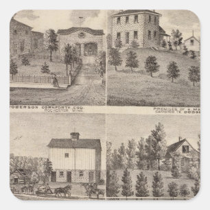 Adesivo Quadrado Residências em Rochester e em Dodge, Minnesota