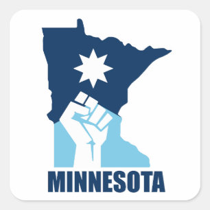Adesivo Quadrado Resist Minnesota Punho Erguido