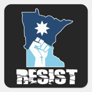 Adesivo Quadrado Resistir Punho Erguido Minnesota