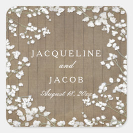 Adesivo Quadrado Respiração do bebê moderno País Russo Ocidental