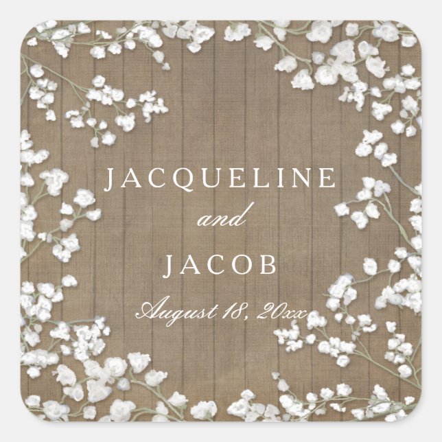 Adesivo Quadrado Respiração do bebê moderno País Russo Ocidental (Frente)