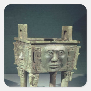 Adesivo Quadrado Retangular "ting" a embarcação com rostos humano