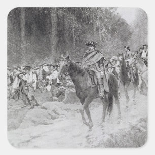 Adesivo Quadrado Retirada de Washington de Prados Excelentes