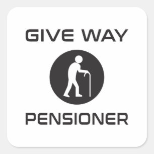 Adesivo Quadrado Retirada Retirada do Avô aposentadoria Engraçada