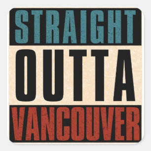 Adesivo Quadrado Reto de Vancouver Washington WA