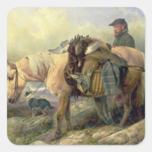 Adesivo Quadrado Retornando do monte, 1868