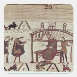 Adesivo Quadrado Retorno de Harold do conde a Inglaterra ao rei da