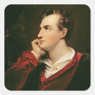 Adesivo Quadrado Retrato Baron de George Gordon Byron do 6o
