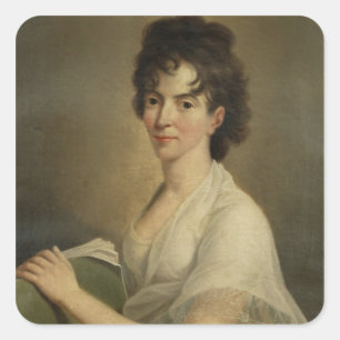 Adesivo Quadrado Retrato da Constanze enviuvada Mozart, 1802