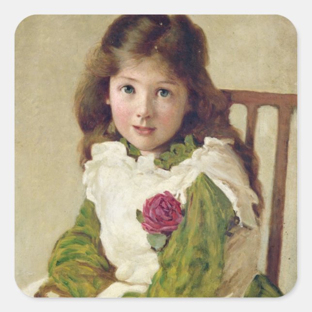 Adesivo Quadrado Retrato da Filha do Artista (óleo na canvas) (Frente)