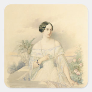 Adesivo Quadrado Retrato da grã-duquesa Olga Nikolaevna, 1846