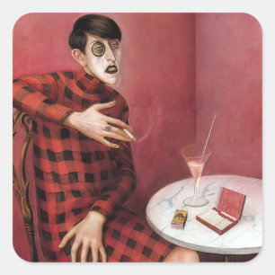 Adesivo Quadrado Retrato da jornalista Sylvia Von Harden Otto 