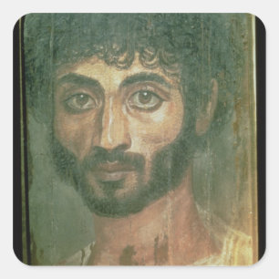 Adesivo Quadrado Retrato da mamã de um homem, de Fayum,