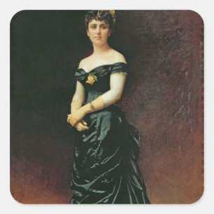 Adesivo Quadrado Retrato da senhora Bishoffsheim, 1877