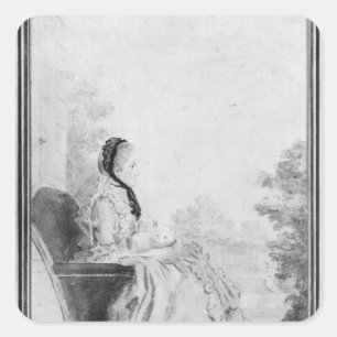 Adesivo Quadrado Retrato da senhora du Deffand, 1760