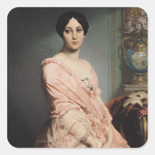 Adesivo Quadrado Retrato da senhora F, 1850-51