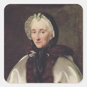 Adesivo Quadrado Retrato da senhora Francoise de Graffigny