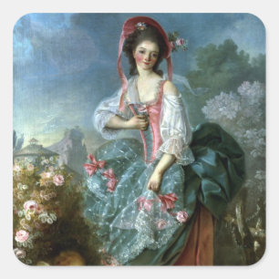Adesivo Quadrado Retrato da senhorita Guimard como Terpsichore, c