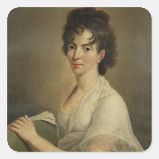 Adesivo Quadrado Retrato da viúva Constanze Mozart, 1802 (Frente)