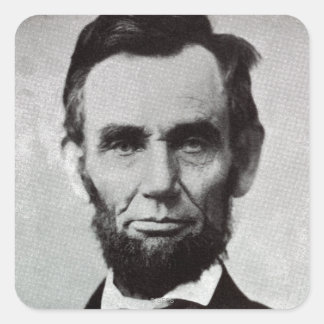 Adesivo Quadrado Retrato de Abe Lincoln 2