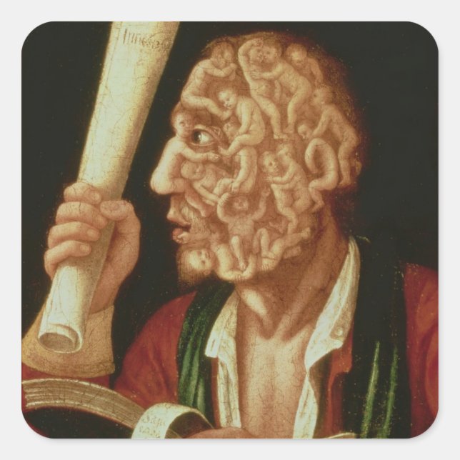 Adesivo Quadrado Retrato de Adão (óleo) (Frente)