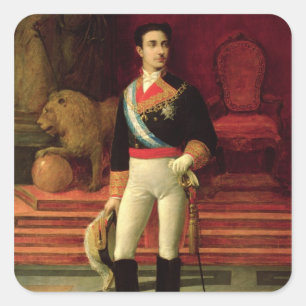 Adesivo Quadrado Retrato de Alfonso XII 1876