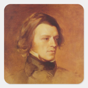Adesivo Quadrado Retrato de Alfred Lord Tennyson