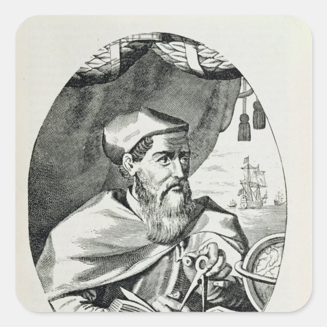Adesivo Quadrado Retrato de Amerigo Vespucci (Frente)