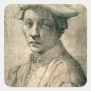 Adesivo Quadrado Retrato de Andrea Quaratesi, c.1532