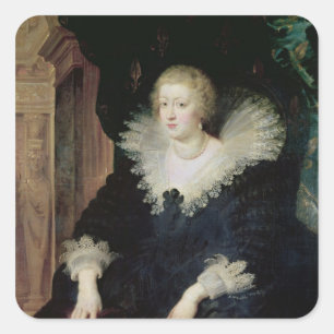 Adesivo Quadrado Retrato de Anne de Áustria c.1622