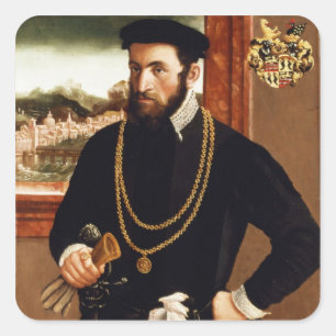 Adesivo Quadrado Retrato de Anton Rummel von Liechtenan