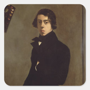 Adesivo Quadrado Retrato de auto, 1835