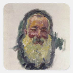 Adesivo Quadrado Retrato de auto de Claude Monet , 1917