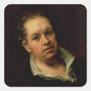Adesivo Quadrado Retrato de auto de Francisco Jose de Goya y