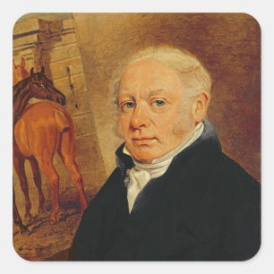 Adesivo Quadrado Retrato de Ben Marshall (1767-1835) (petróleo sobr