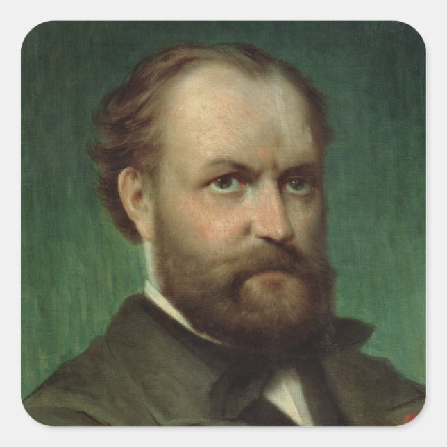 Adesivo Quadrado Retrato de Charles Gounod (Frente)