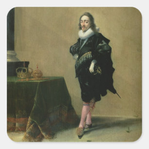 Adesivo Quadrado Retrato de Charles mim (1600-49) 1632 (óleo no