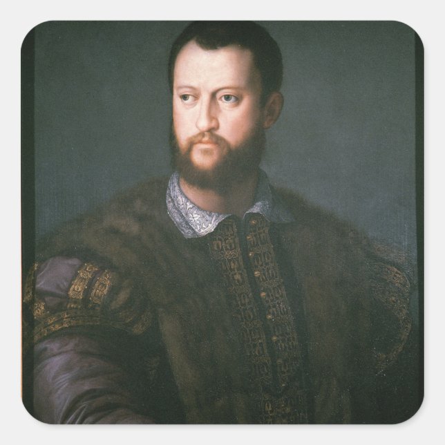 Adesivo Quadrado Retrato de Cosimo I de'Medici, século XVI (Frente)