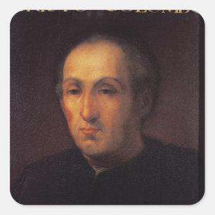 Adesivo Quadrado Retrato de Cristóvão Colombo