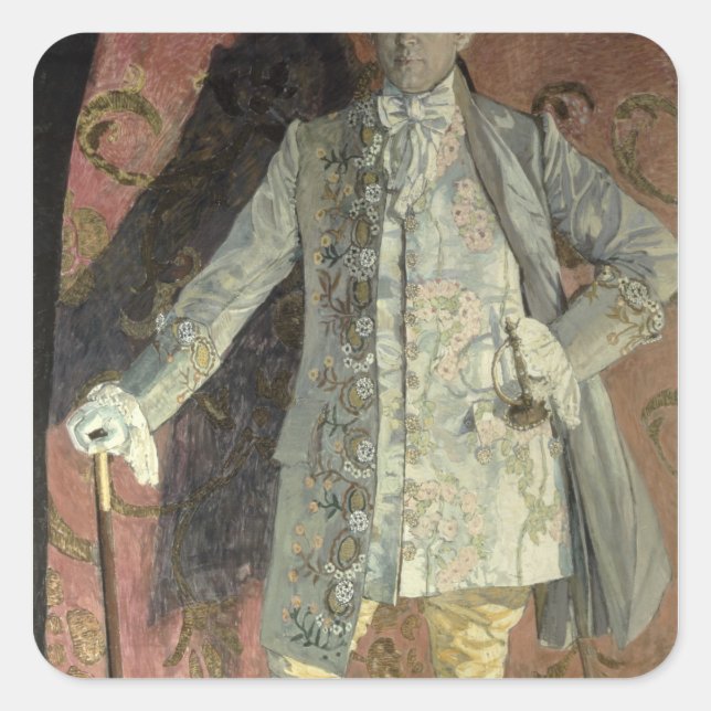 Adesivo Quadrado Retrato de Dmitry Smirnov (Frente)