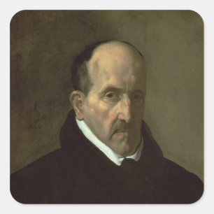 Adesivo Quadrado Retrato de Don Luis de Gongora y Argote 1622